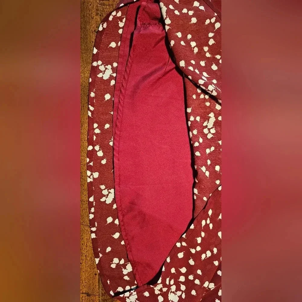 Dokotoo Women's Casual V Neck Alicia Smocked Long Sleeve Chiffon Blouse Size 2XL - Picture 13 of 16